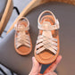 Girls Sandals Summer Princess Net Red Soft Bottom Children's Sports Roman Woven Children's Beach Shoes