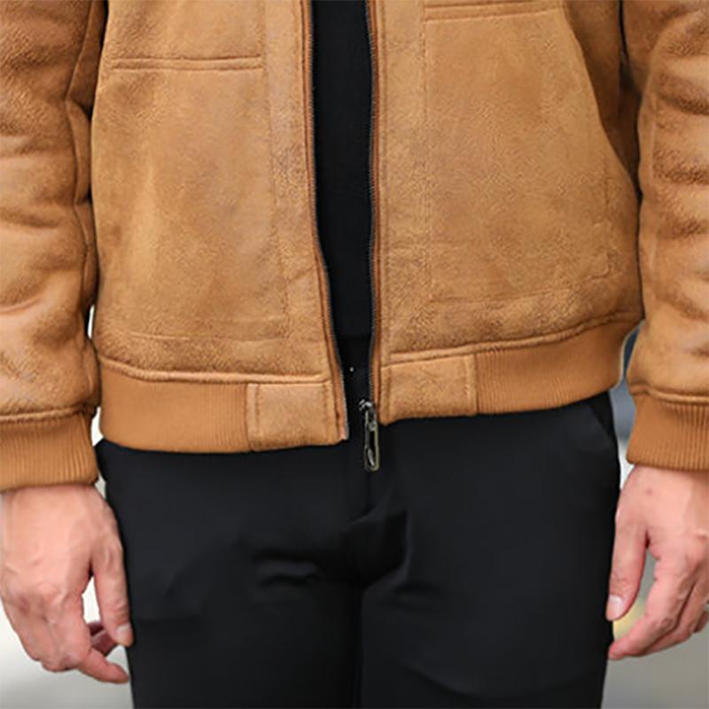 Autumn and Winter Jackets Plus Fur and Plus Velvet Trend All-match Leather Jacket Jacket Men's Lamb Fur Coats