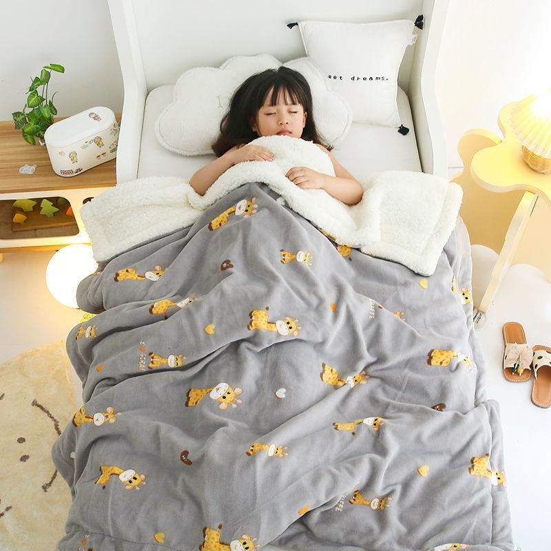 Winter Plush Warm Baby Quilt Newborn Baby Quilt Small Wool Blanket Children's Quilt Thickened In Autumn and Winter