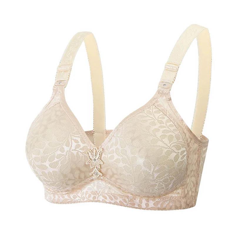 Ladies Three-breasted Plus Size Underwear Without Steel Ring Light and Breathable Cotton Thin Section Push Up Bra