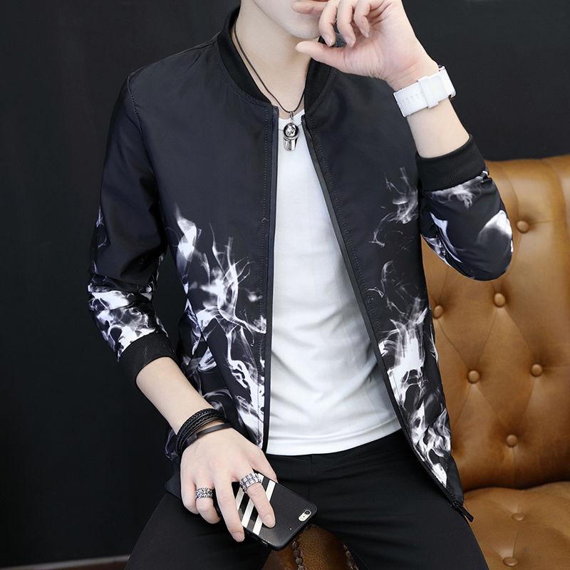 Stand-up Collar Slim Jacket Men Clothing Jacket Men Autumn And Winter Wild Casual Personality