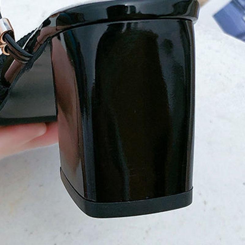 High Heels Pointed Toe Two Wear Baotou Sandals Slippers Women's Summer New All-match Thick Heels Fashion Dual-use Comfortable Black