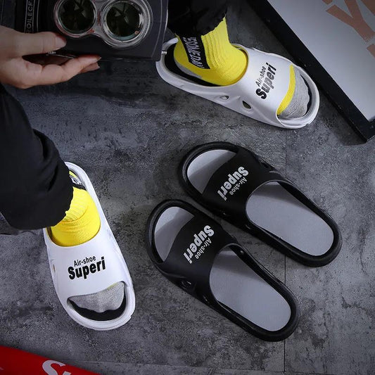 Men's Summer Slippers Outside Wear Bathroom Non-slip Thick Bottom Wear-resistant Slippers
