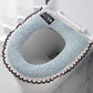 Universal Toilet Seat Cover Round Toilet Seat Cushion Winter Thickening Warm Washable Zipper Toilet Seat Cover