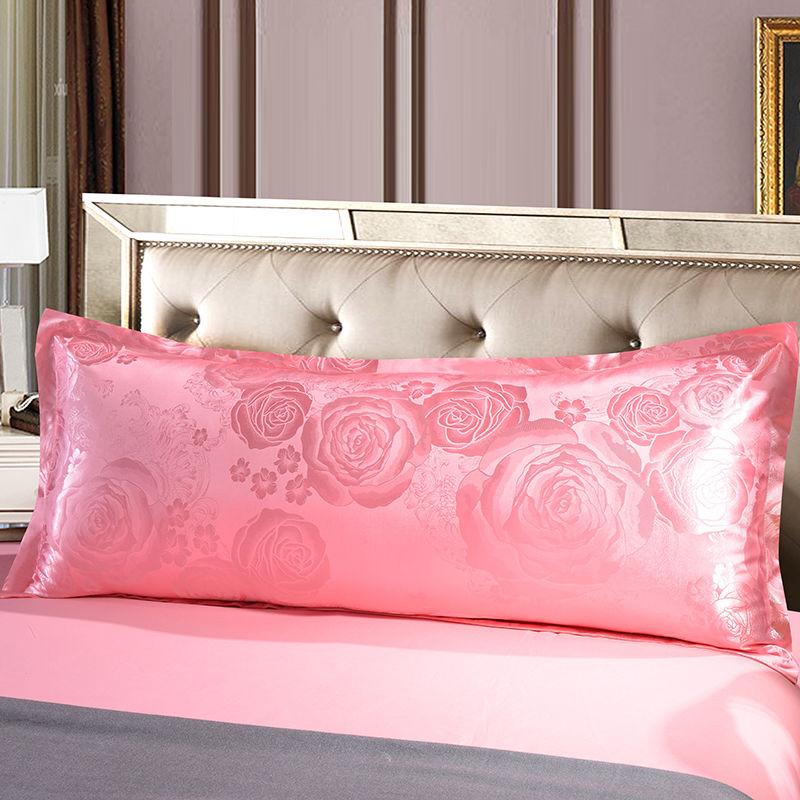 Double Pillow Couple Lengthen Plus Pillow Neck Pillow Long 1.2M Jacquard Pillow Free Pillowcase