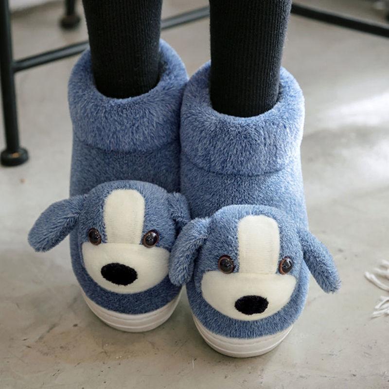 Winter Cotton Slippers Bag Plush Home Lovers Thick-soled Indoor Warm Wool Slippers