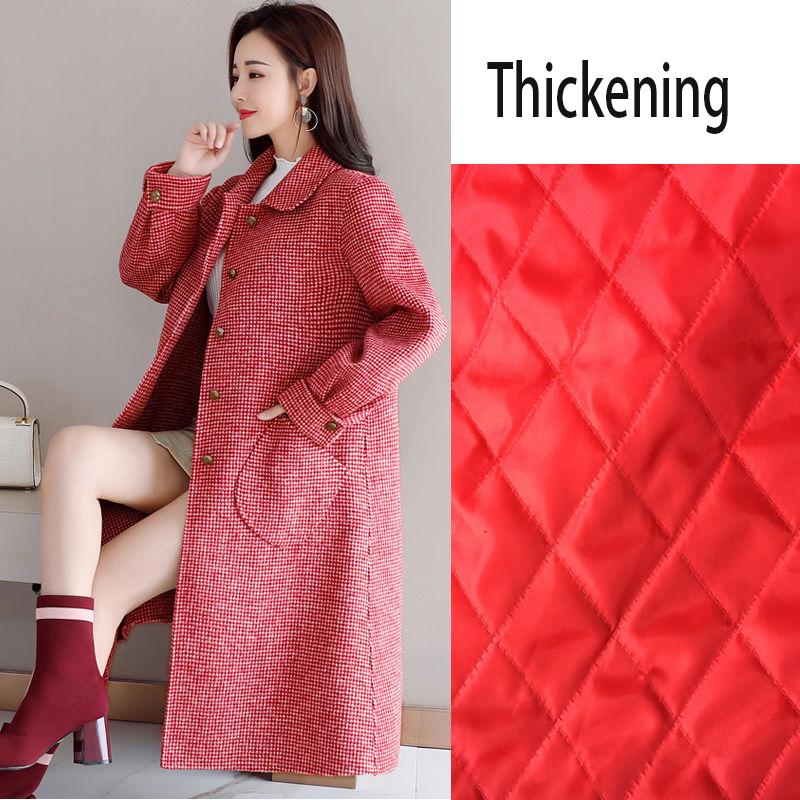 Winter Autumn Coat Women Wool Jacket Long Plaid Coats Blend Woolen Warm Outerwear Christmas Clothing