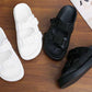 Size35-40 Summer Women Slippers Bohemian Beach Waterproof Slippers Wedge Platform Crystal Letter Sandals Outdoor High Heels
