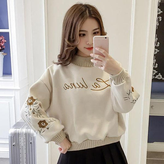 Gold Velvet Short Coat Spring and Autumn Loose Thick Double-sided Fleece Sweater