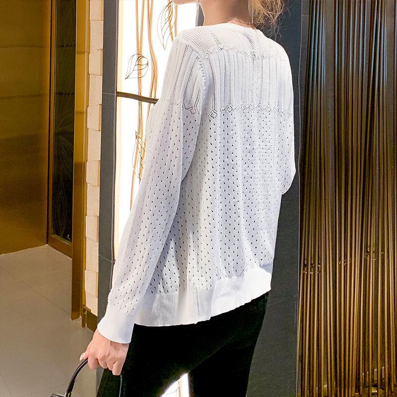 Autumn Hollow Jacket Fashion Casual Knit Top Short Loose Young Female Sweater