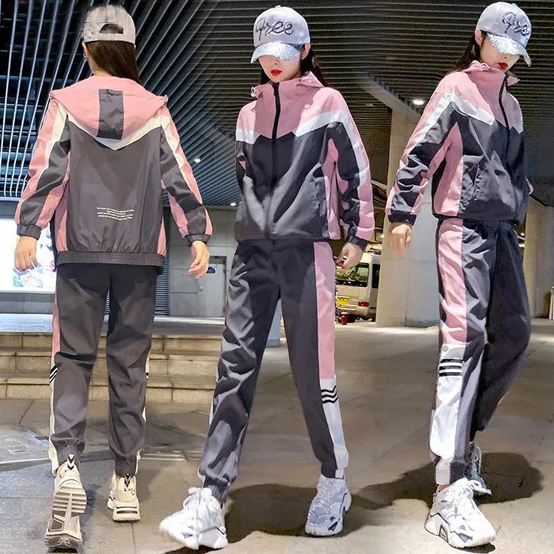 Autumn and Winter Sports Suit Female Casual Loose Student Two-piece Gym Fitness Suit Couples Wear Yoga Clothes Sportswear Sets
