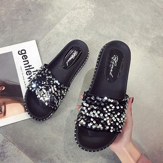 Fashion Thick-soled Slippers Women Wear Korean Shoes In Summer Women's All-match Casual Sandals Women's Comfortable Flat Slippers