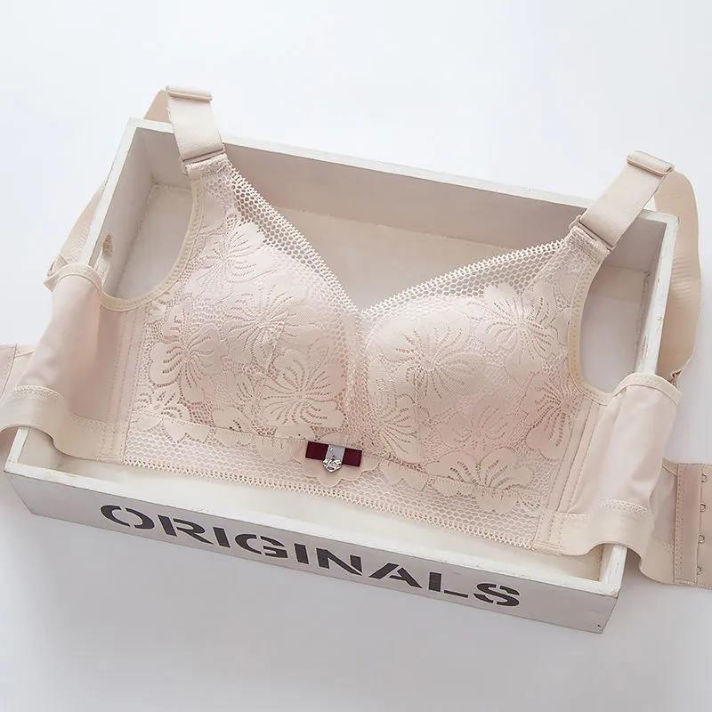 Thin Sexy Gather Up Support Full Cup No Steel Rings Receiving Side Breast Anti-sagging Women's Underwear Bra