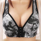 Beautiful Back Underwear Without Steel Ring Gathered Side-contracted Milk Thin Mold Cup Smooth Printing Fixed Double-shoulder Strap Vest-style Bra