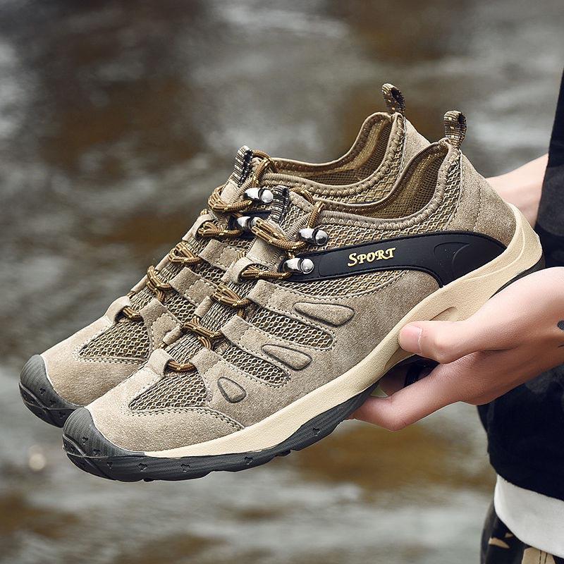 Plus Size 38-46 Men Outdoor Water Sneaker Non Slip Hiking Climbing Aqua Shoes Beach Barefoot Upstream Shoes Wear-resistant Seaside Shoes