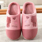 Cotton Slippers for Women Pink Cute Bear Heart Embroidery Home Slippers Thick Fleece Warm Shoes Mens Plus Size Slippers Home Non Slip Blue Black Gray