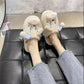 Designed Autumn and Winter Warm Cotton Slippers Flat Shoes Indoor and Outdoor Non-slip Casual Slippers Light Soft Shoes
