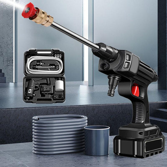 108VF Electric Car Washer Set Wireless High Pressure Water Gun Rechargeable Car Washer with Tool Box
