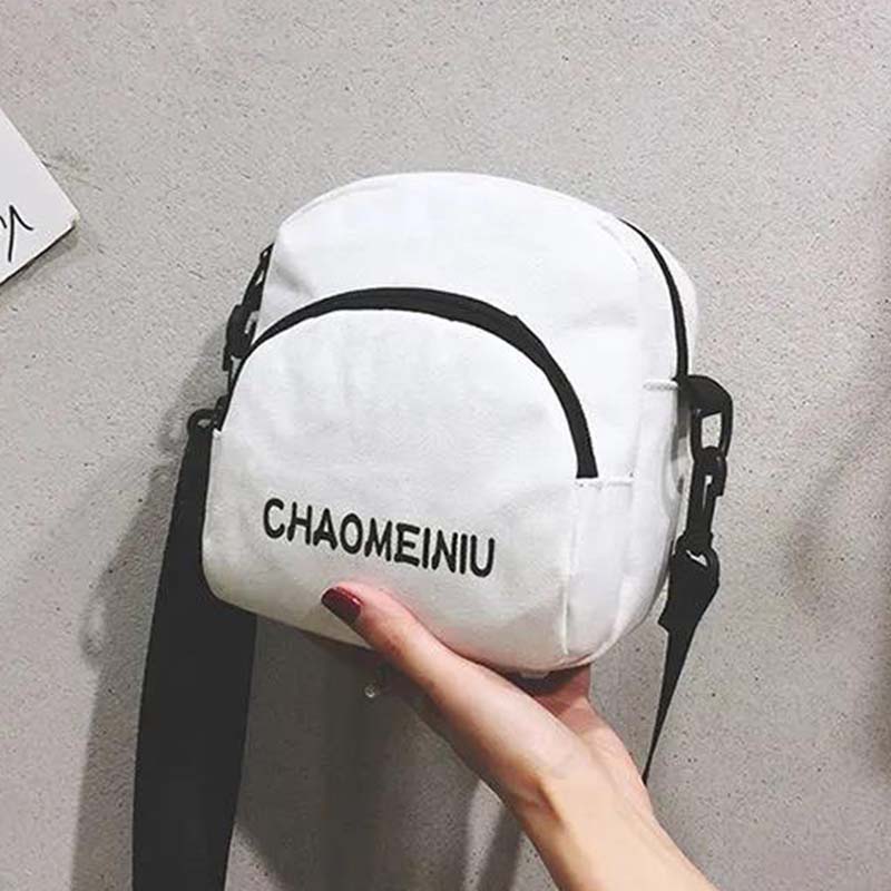 Net Red Texture Small Bag Female Bag Summer Western Style Canvas Bag Female Mini Wild One-shoulder Messenger Bag