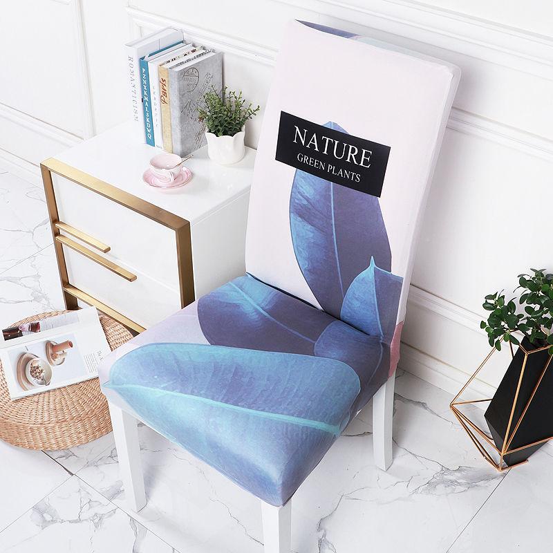 2/4/6pcs Printed Dining Chair Cover Stretch Anti-dirty Elastic Seat Cover Used for Wedding Party Home Kitchen Dining Room Office Living Room