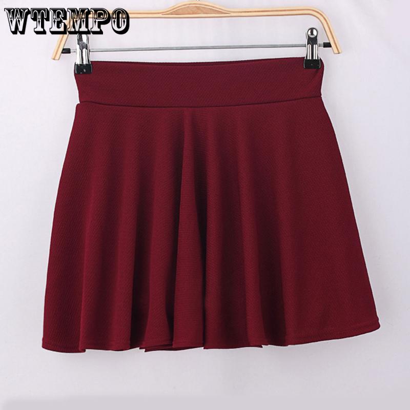 Spring Summer Women's Short Pettiskirt Anti-empt Puffy Oversized Elastic Waist Good Elasticity Pleated A-line Skirt