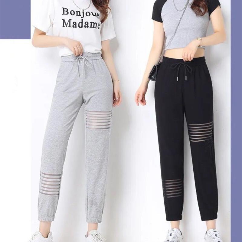 Spring and Summer Girls Casual Thin Sweatpants Loose Fashion Thin Waistband Harem Pants Trend