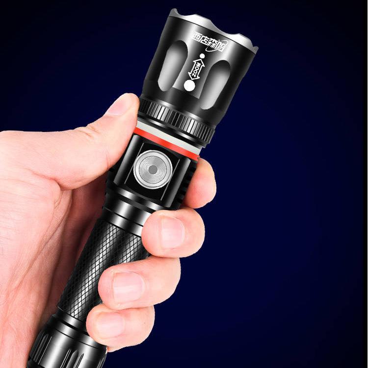 Rechargeable LED Flashlight Powerful Torch Super Waterproof Zoom Hunting Light Use 18650 Battey