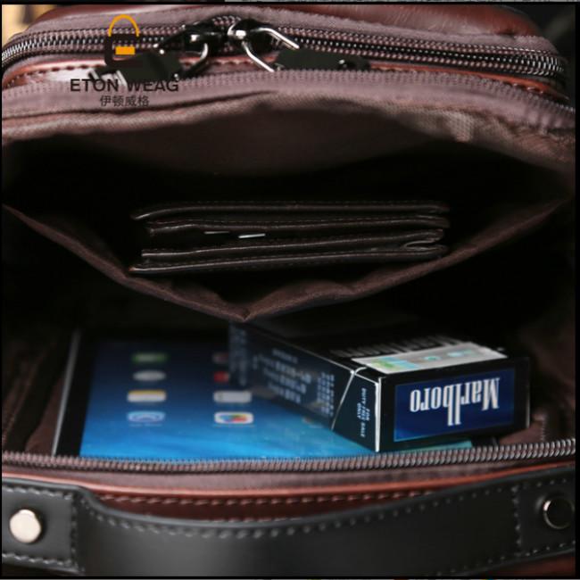Chest Bag Men's Horse Leather Large Capacity Crossbody Outdoor Riding Sports Shoulder Bag