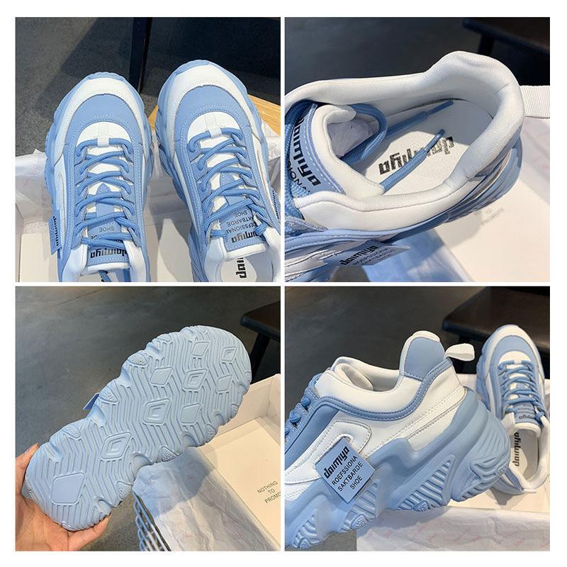 Fashion Student Breathable Shoes Spring and Summer Versatile Platform Sneakers Casual Outdoor Running Shoes