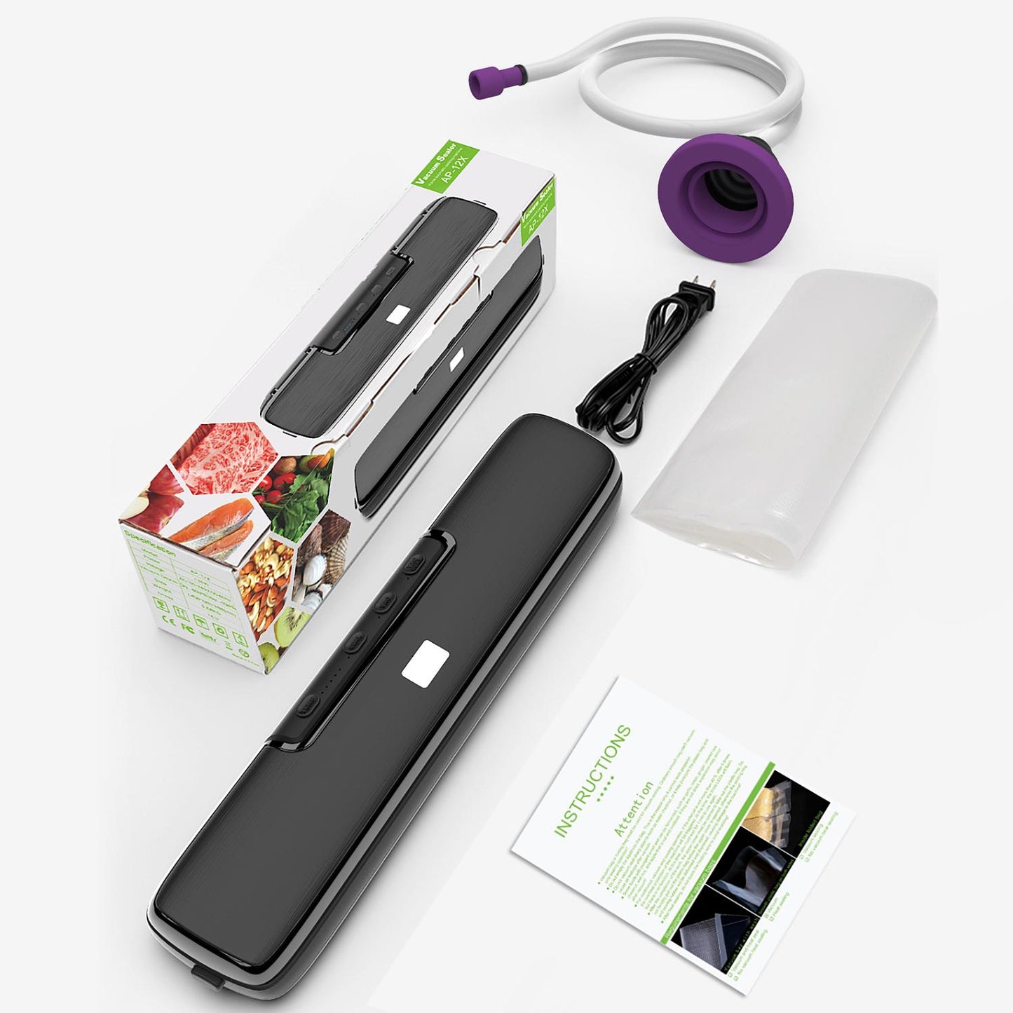 Automatic Vacuum Sealer Machine Dry & Moist Seal Modes Food Sealer Machine