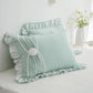 Two-pack Princess Lace Cotton Pillowcases Double Ruffle Pillowcases