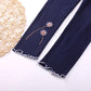 Girls Spring and Autumn Ruffled Leggings Korean Children's Trousers Slim Stretch Pants Casual Pants