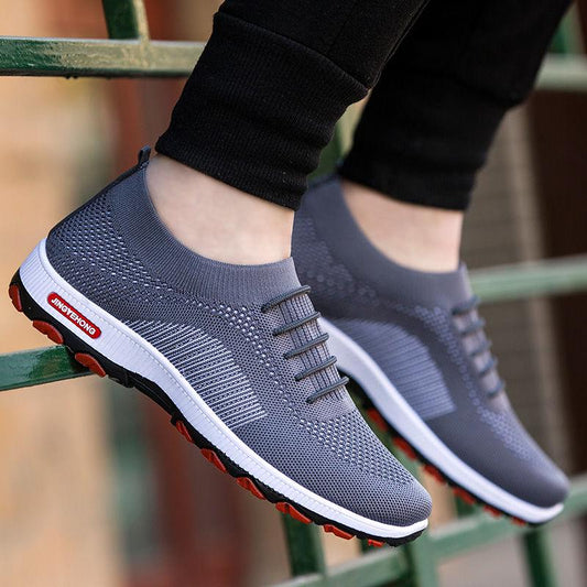 Fashion Outdoor Mens High Quality Brand Bandage Breathable Shoes Mesh Soft Letters Tennis Mens Shoes