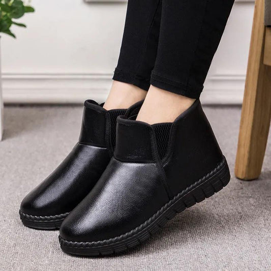 Snow Boots Women Plus Velvet Cotton Shoes Women Winter Thick Warm Flat Non-slip Cotton Boots