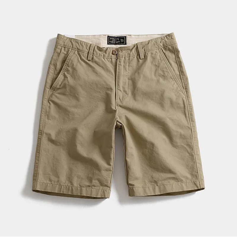 Summer Casual Shorts Men's Texture Slim Fit Trend Five-point Pants Men's All-match Straight Workwear Five-point Pants