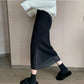 Both Sides Can Be Worn Pleated Split Knit Skirt Women's Autumn and Winter with Sweater Mid-length High Waist Bag Hip Skirt Mesh Skirt
