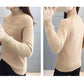 Women's high-necked Sweater Short Loose Thickened Pullover Sweater Fall/Winter Knit Jumper Bottoming Shirt