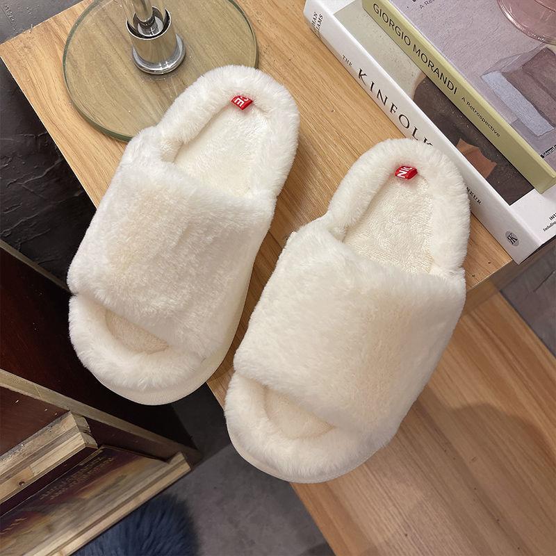 The Trend of Autumn and Winter Men's and Women's Cotton Slippers Warm and Durable Flat Shoes Fashion Casual