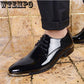 Patent Leather Shoes Large Size Pointed Shoes Men's Increased Business Casual Shoes Wedding Shoes