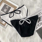 Contrast Color Sexy Low Waist Panties Ladies Sports High Slit Comfort Package Hip Hollow Briefs Cotton Crotch Panties Hollow Out Panties