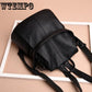 Leather backpack Women Big zipper backpack student bag backpack Female casual travel bags feminina