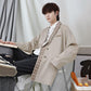 Thin Men's Casual Suits Loose Ruffian Handsome Single-piece Casual Slim Tops Single-piece Long-sleeved Warm Jackets Men's Short Jackets