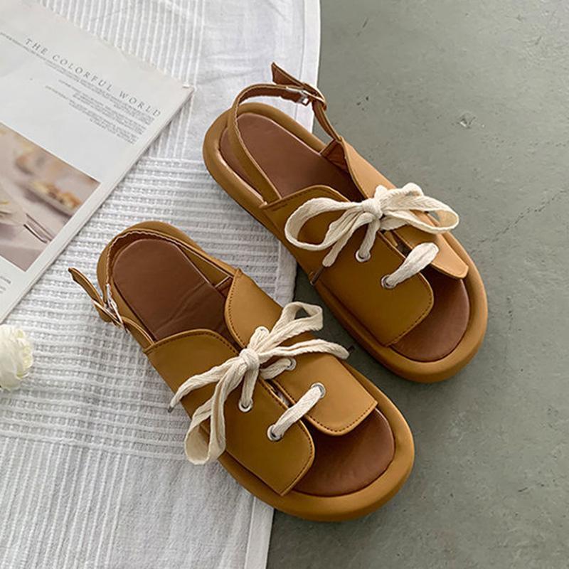 Sandals Female Summer Fairy Style Fashion Students All-match Rome Flat Shoes