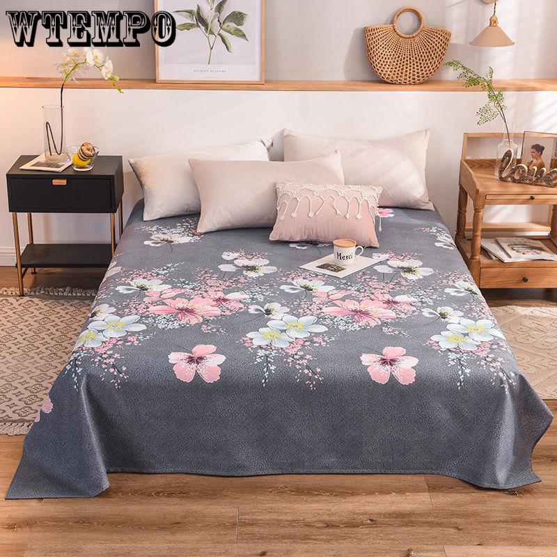 Flower Pattern Bed Sheet One-piece Four Seasons Universal Cotton Household Sheets Queen Size Bedding