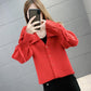 Spring and Autumn Cardigan Solid Color Sweater Lapel Short Outer Jacket Sweet Style Female Jacket