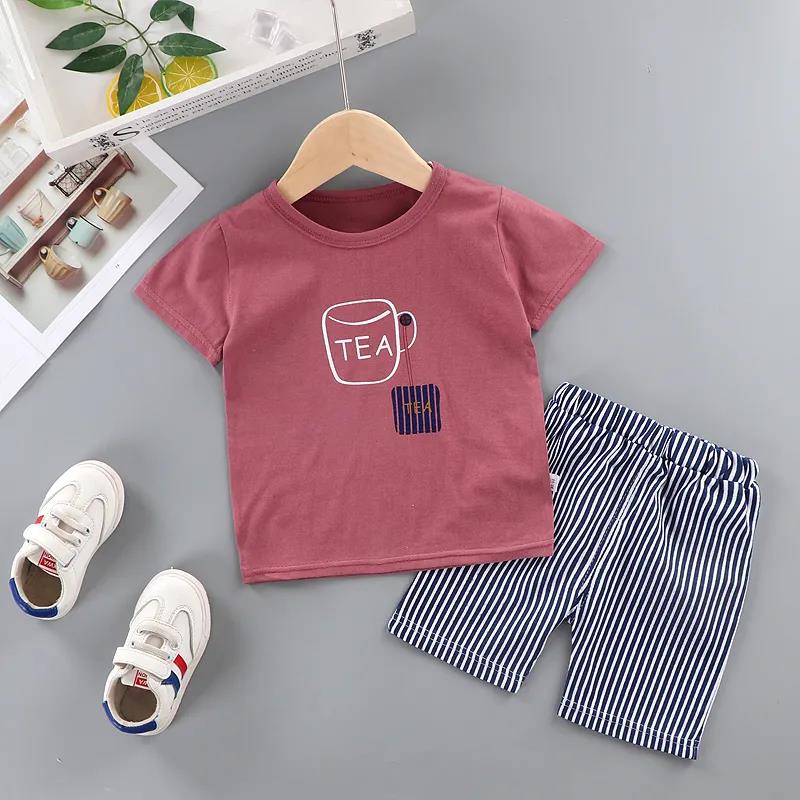 Brand Boys Clothing Children Summer Boys Clothes Cartoon Kids Boy Clothing Set T-shit+Pants Cotton