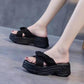 4cm Heightening Sandals and Slippers Women's Summer Outer Wear Ladies Thick Bottom Sponge Cake Temperament Sweet Wind Slippers