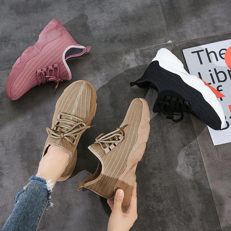 Spring Autumn Fashion Women's Shoes Student Breathable Single Shoes Fashion All-match Sports Running Shoes