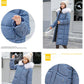 Winter Fluffy Fur Collar Hooded Padded Jacket Women's Mid-length Loose and Versatile Thickened Warmth and Thin Down Padded Jacket