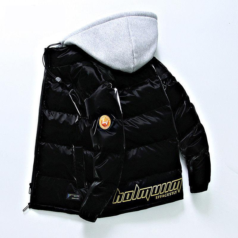 Winter Fashion Trend Down Jacket Men's Student Warm Thick White Duck Down Hooded Jacket